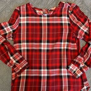 Red Plaid Blouse